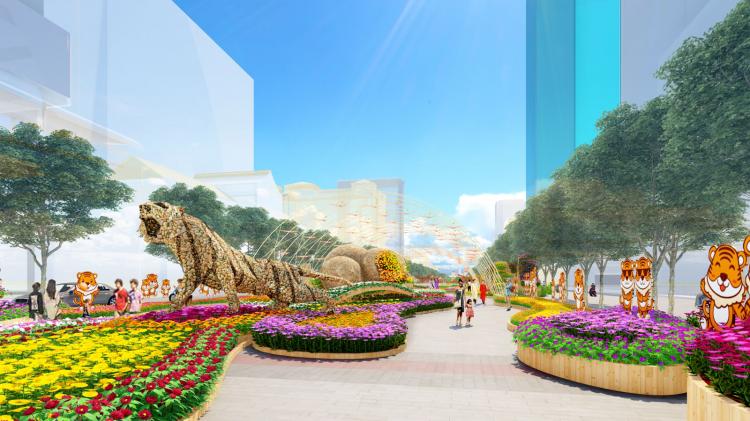 Đường hoa Nguyễn Huệ Tết Nhâm Dần 2022 ở Sài Gòn