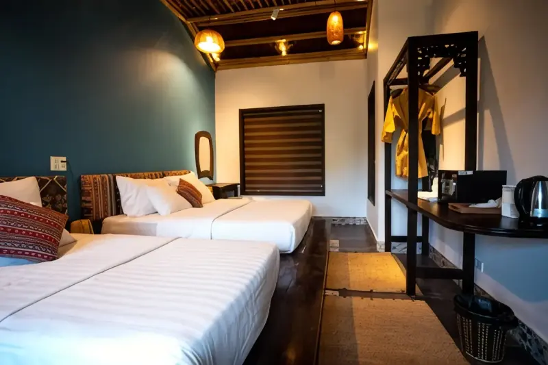 Resort Tràng An Ecolodge Ninh Bình - Deluxe Twin Room With Pool View