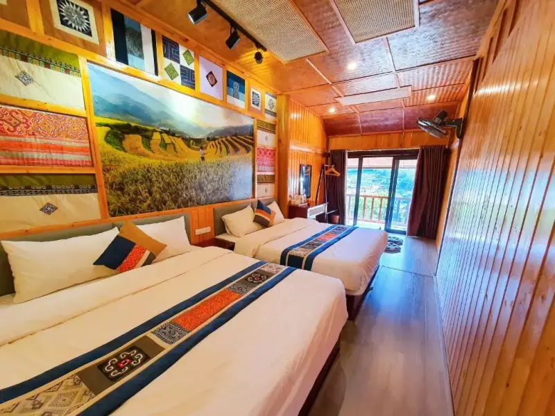 Homestay Đồng Văn Cliffside House Hà Giang - Triple nhà sàn