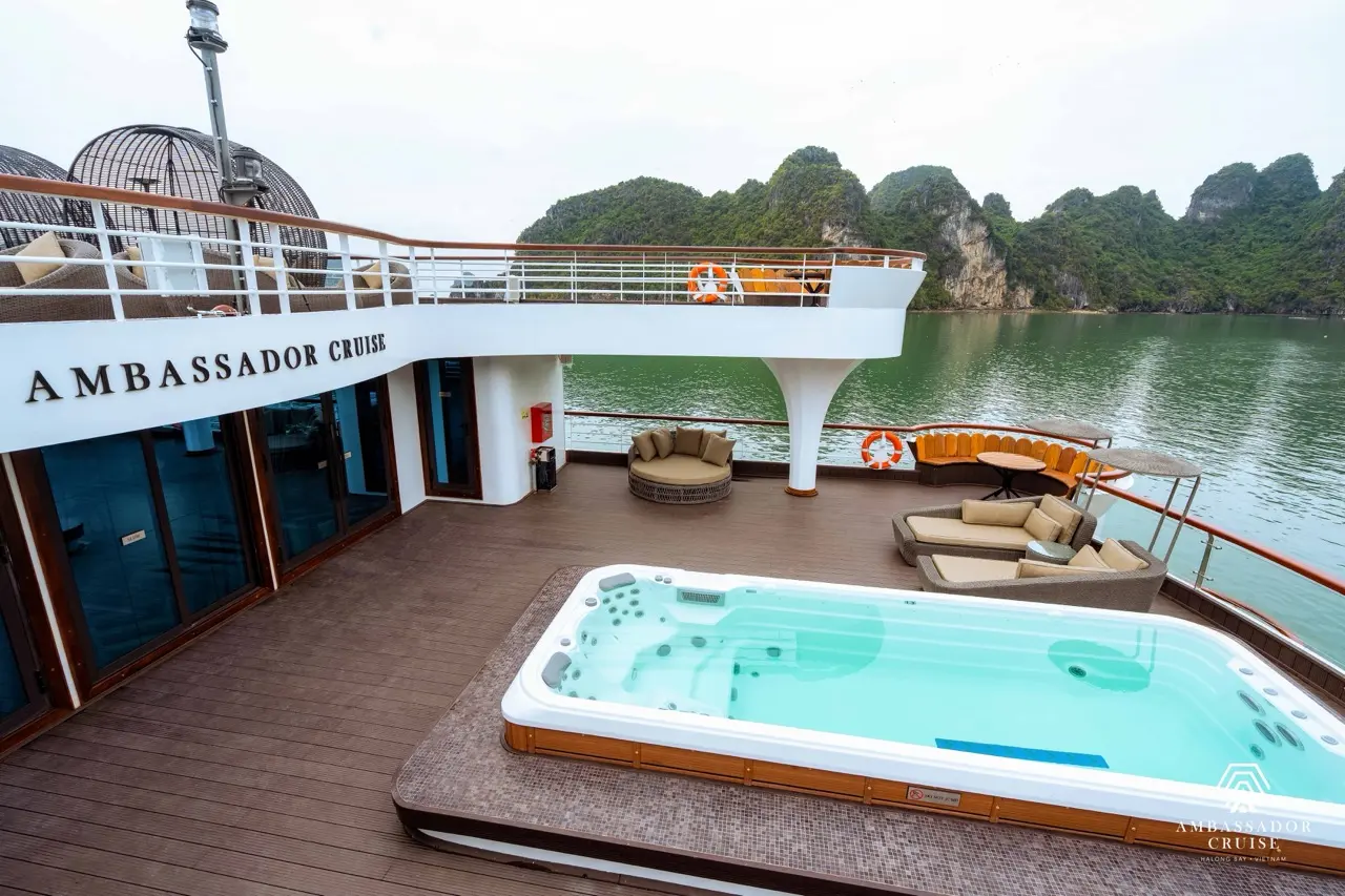 Combo du thuyền Ambassador 5 sao, khách sạn Hạ Long siêu lãng mạn 2 ngày 1 đêm